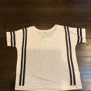 Madewell Linen tee sz L NWT